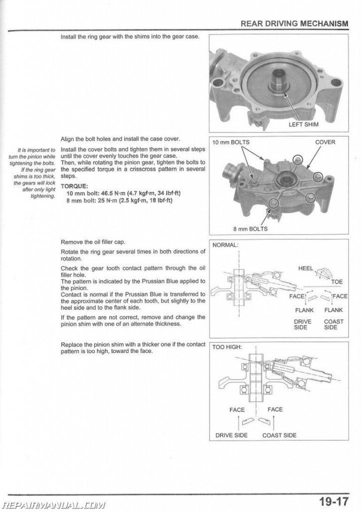 2009-2014 Honda Trx420fa Fpa Fourtrax Rancher At Atv Service Manual