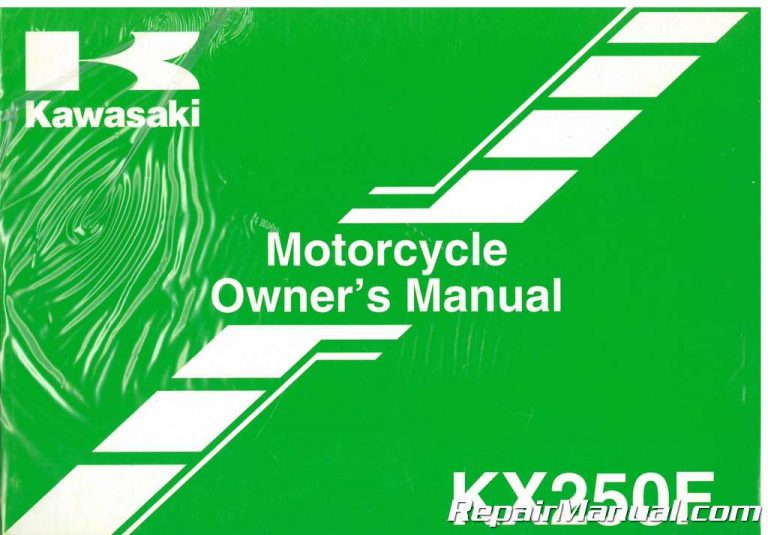 2009 Kawasaki KX250F Motorcycle Owners Manual