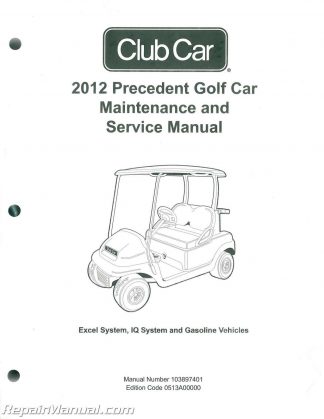 2012 club car precedent parts manual