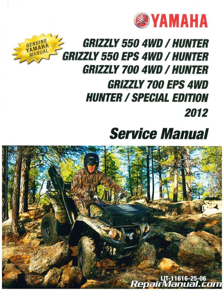 2012 Yamaha YFM550 YFM700 Grizzly ATV Service Manual