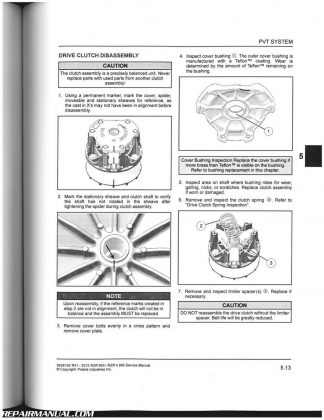 2015 Polaris Ranger RZR 900 RZR 4 900 Side by Side Service Manual