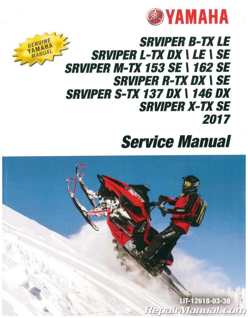 2017 Yamaha SR Viper Snowmobile Service Manual