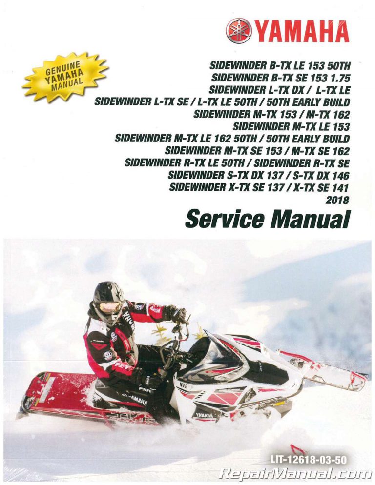 2018 Yamaha Sidewinder Snowmobile Service Manual