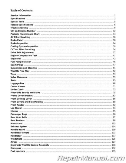 KYMCO CV3 Scooter Printed Service Manual