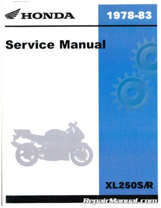 USED 1978-1983 Honda XL250S R Motorcycle Service Manual