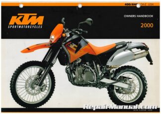 Used 2000 KTM 400 640 LC4-E Motorcycle Owners Handbook