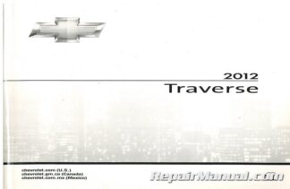 Used 2012 Chevrolet Traverse Owners Manual