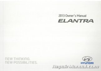 Used 2013 Hyundai Elantra Owners Manual