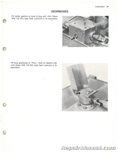 Used John Deere 1408 Rotary Cutter Operators Manual E8 - Image 3