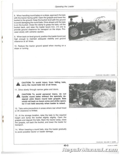 Used John Deere 146 Farm Loader Operators Manual E5 - Image 3