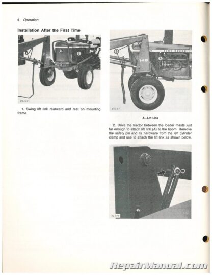 Used John Deere 146 Farm Loader Operators Manual I7 - Image 4