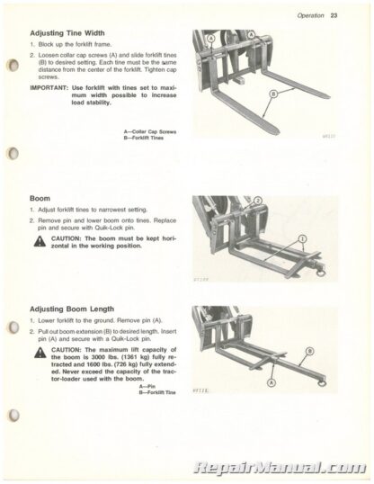 Used John Deere 59 Forklift Operators Manual J8 - Image 3