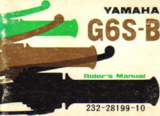 Used Yamaha G6S-B Factory Owners Manual