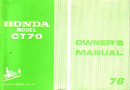 Official 1976 Honda CT70 Trail Owner Manual