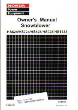 Honda Hs520 Service Manual