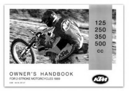 Official 1989 KTM 350MX KTM 350 Enduro Owners Manual