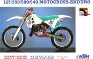 1991 KTM 125 350 500 540 Motocross Enduro Owners Manual