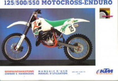 Official 1992 KTM 125 500 550 Motocross Enduro Owners Handbook