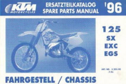 Official 1996 KTM 125 SX EXC EGS Chassis Spare Parts Manual