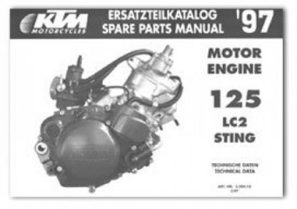 Official 1997 KTM 125 LC2 STING Factory Engine Spare Parts Manual