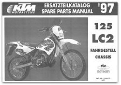 Official 1997 KTM 125 LC2 Chassis Spare Parts Manual