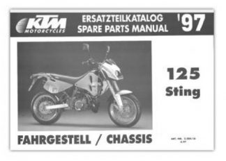 Official 1997 KTM 125 Sting Chassis Spare Parts Manual