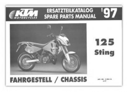 Official 1997 KTM 125 Sting Chassis Spare Parts Manual