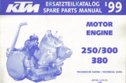 Official 1999 KTM 250 300 380 Engine Spare Parts Manual