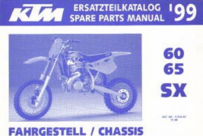 Official 1999 KTM 60 65 SX Chassis Spare Parts Manual