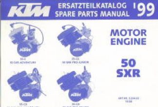 Official 1999 KTM 50 SXR Engine Spare Parts Manual