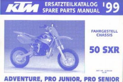 Official 1999 KTM 50 SXR Chassis Spare Parts Manual