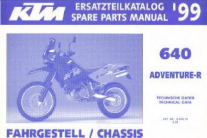 Official 1999 KTM 640 Adventure R Chassis Spare Parts Manual