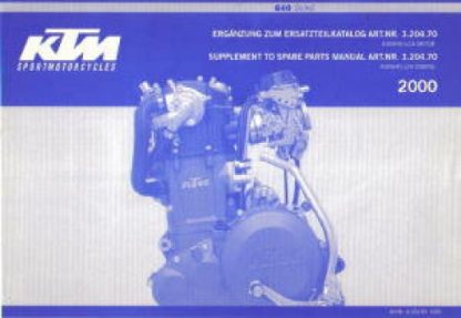 Official 2000 KTM 400 SXC Engine Spare Parts Manual Supplement