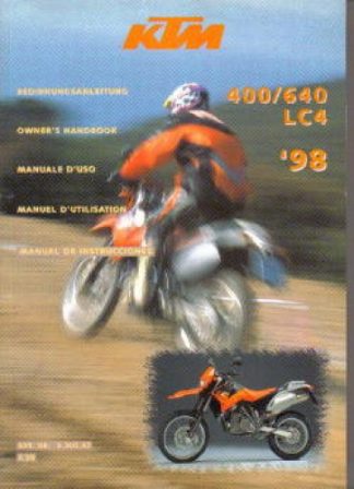 Official 1998 KTM 400 640 LC4 Owners Handbook