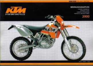 Official 2000 KTM 400 520 SX EXC Owners Manual