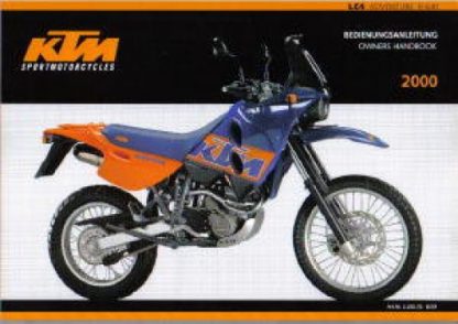 Official 2000 KTM LC4 Adventure R640 Owners Handbook