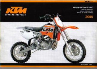 Official 2000 KTM 60 65 SX Owners Manual