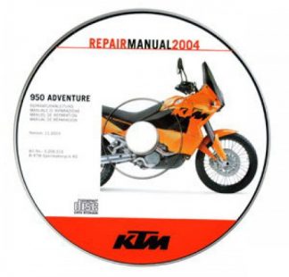 Official 2004 KTM 950 Adventure Repair Manual on CD-ROM