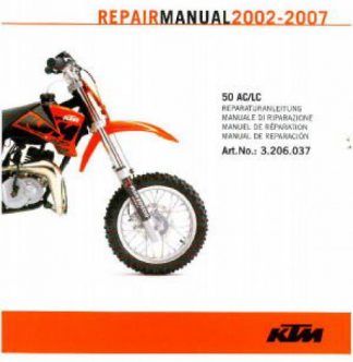 Official 2002-2007 KTM 50 AC LC Repair Manual on CD-ROM