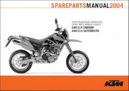 Official 2004 KTM 640 LC4 Chassis Spare Parts Manual