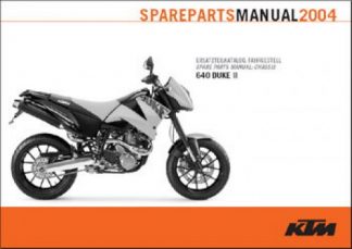 Official 2004 KTM 640 Duke II Chassis Spare Parts Manual