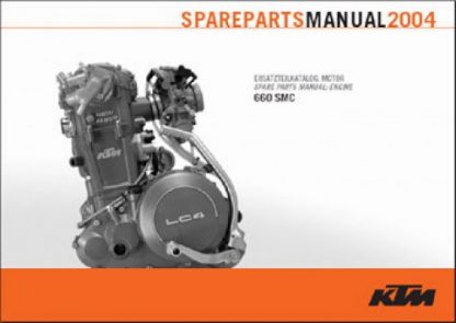 Official 2004 KTM 660 SMC Engine Spare Parts Manual