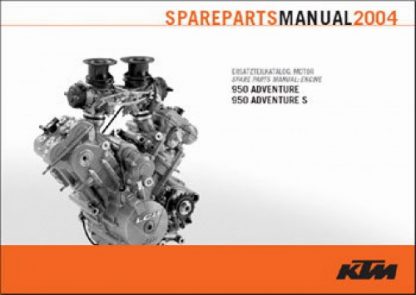 Official 2004 KTM 950 Adventure Engine Spare Parts Manual