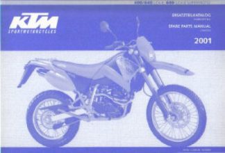 Official 2001 KTM 400 640 LC4-E 640 LC4-E Supermoto Chassis Spare Parts Manual