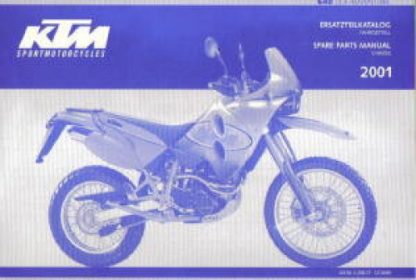 Official 2001 KTM 640 LC4 Adventure Chassis Spare Parts Manual