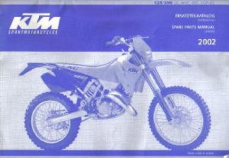 Official 2002 KTM 125 200 SX MXC EXC SGP-GS Chassis Spare Parts Manual