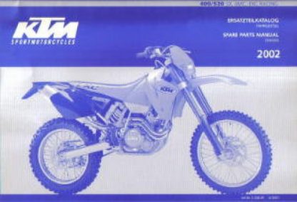 Official 2002 KTM 400 520 SX MXC EXC Racing Chassis Spare Parts Manual