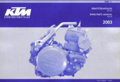 Official 2003 KTM 250SX Engine Spare Parts Manual