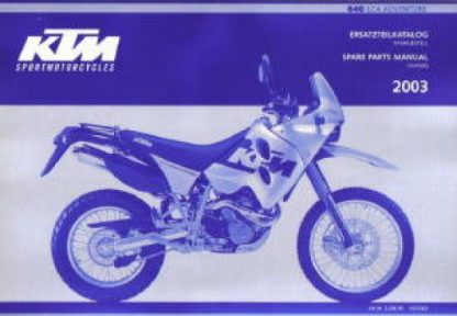 Official 2003 KTM 640 LC4 Adventure Chassis Spare Parts Manual