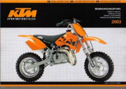 Official 2003 KTM 50 Adventure Owners Handbook